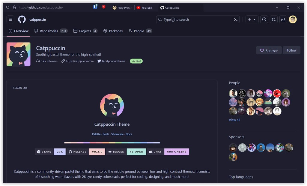 Catppuccin theme for Firefox