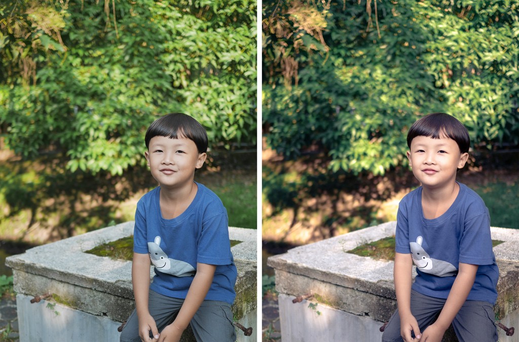 Cinnamon ND Lightroom Preset before and after sample